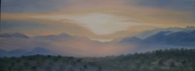 Auringonnousu Sierra Nevadan yllä, 2014 tekijältä Antonia Myatt