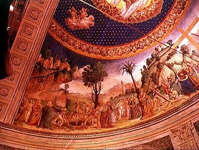 Ristin löytäminen. Pyhä Helena kaivaa ristiä ja herättää henkiin kuolleen miehen tekijältä Antoniazzo Romano