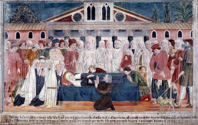 Pyhän Francesca Romanan elämä: Pyhän kuolema (Fresko tekijältä Antoniazzo Romano
