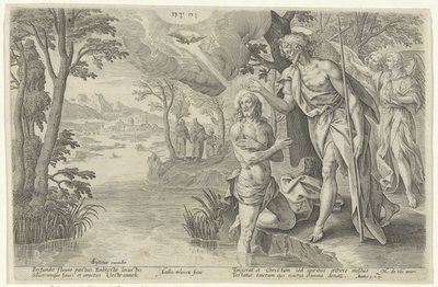 Doop van Christ Raamatullinen teatteri (...) (sarjan nimi) tekijältä Antonie Wierix (II)