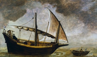 Genovalainen viinilaiva 1600-luvulta, 20. (maalaus) tekijältä Antonino Traverso