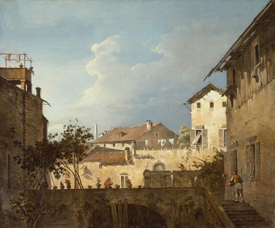 The Terrace, n. 1745 (öljy kankaalle) tekijältä Antonio (follower of) Canaletto