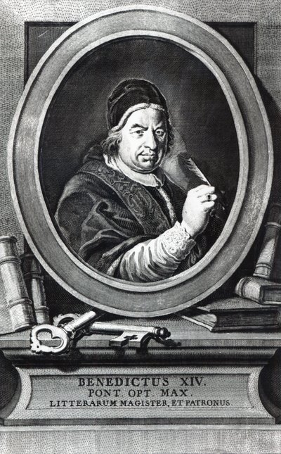 Paavi Benedictus XIV (kaiverrus) tekijältä Antonio Baratti