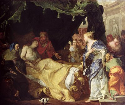 Antiokhos (324-261 eKr.) ja Stratonice (Kuoleva prinssi) 1691-1705 tekijältä Antonio Bellucci