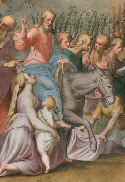 Apse, Antonio Campi, Jeesuksen sisäänkäynti Jerusalemiin 1582-84, Yksityiskohta tekijältä Antonio Campi