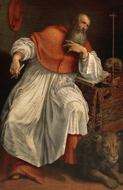 Saint Jerome tekijältä Antonio Campi