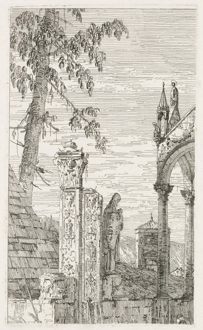 Näkymät: Fragments of Sculpture tekijältä Antonio Canaletto
