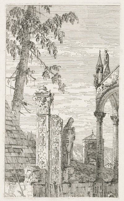 Näkymät: Fragments of Sculpture, 1735-1746. tekijältä Giovanni Antonio Canal