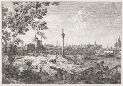 Näkymät: Kuvitteellinen näkymä Padovasta tekijältä Antonio Canaletto