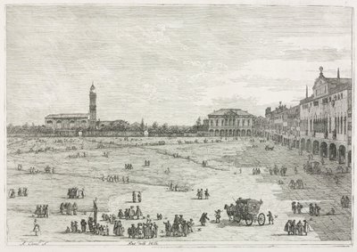 Näkymät: Prà della Valle, Padova, 1735-1746. tekijältä Giovanni Antonio Canal