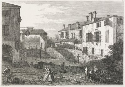 Näkymät: Canal Lock at Dolo tekijältä Antonio Canaletto