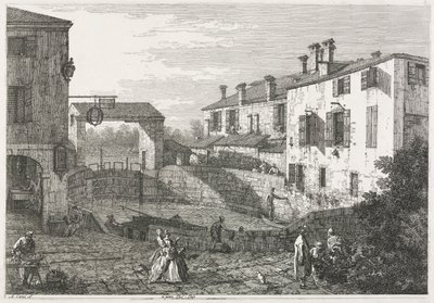 Näkymät: Canal Lock at Dolo, 1735-1746. tekijältä Giovanni Antonio Canal