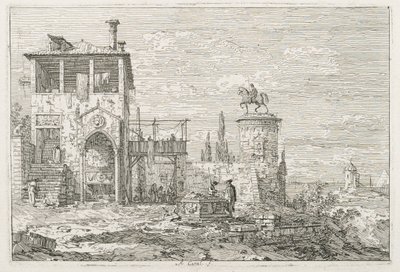 Näkymät: Ratsastusmonumentti tekijältä Antonio Canaletto