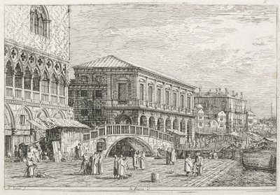 Näkymät: Vankila, Venetsia, 1735-1746. tekijältä Giovanni Antonio Canal