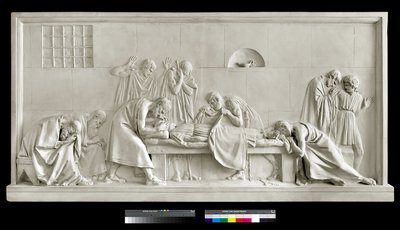 Krito sulkemassa Sokrateen silmät, 1790-92 (kipsi) tekijältä Antonio Canova