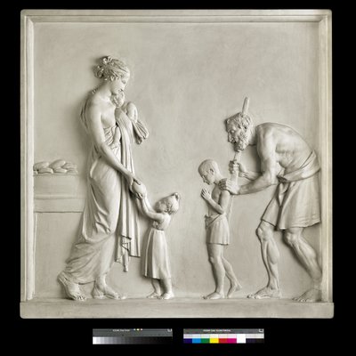 Nälkäisten ruokkiminen, 1795 (kipsi) tekijältä Antonio Canova