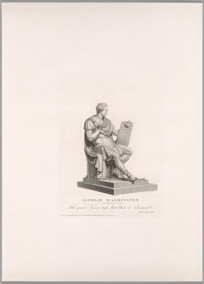 George Washington, etunäkymä, teoksesta Oeuvre de Canova tekijältä Antonio Canova