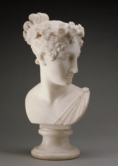 Tanssijan pää, 1820 (marmori) tekijältä Antonio Canova