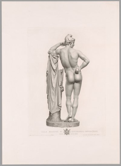 Pariisi nojaa puunrunkoon, takanäkymä, teoksesta Oeuvre de Canova tekijältä Antonio Canova