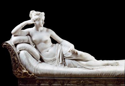 Pauline Bonaparte, prinsessa Borghese (1780 - 1825) Napoleon I:n sisar, jota edusti Antonio Canovan (1757-1822) Victorious Venus -marmoriveistossa 1804-1808 Rooma, Galleria Borghese tekijältä Antonio Canova