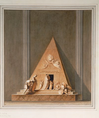 Keisarinna Maria-Teresian tyttären ja Saksi-Teschenin herttuan Albertin puolison, arkkiherttuatar Marie Christinen, haudan luonnos ... tekijältä Antonio Canova
