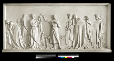Sokrates juomassa puolukkamaljaa, 1787-90 (kipsi) tekijältä Antonio Canova