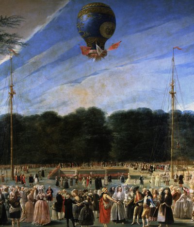 Montgolfierin ilmapallon nousu Madridissa 5. heinäkuuta 1784. tekijältä Antonio Carnicero