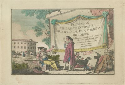 Otsikkolevy sarjasta Colection of the Main Actions in a Bullfight tekijältä Antonio Carnicero
