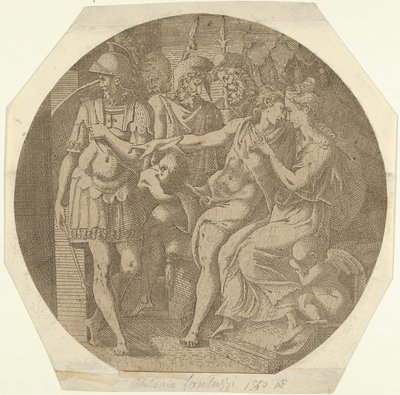 Mies jättää hyvästit naiselle, 1540-45. tekijältä Antonio Fantuzzi