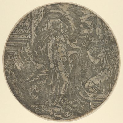 Circe antaa juoman Ulysseksen seuralaisille, 1540-45. tekijältä Antonio Fantuzzi