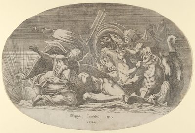 Iris, Neptunus ja uni, 1544. tekijältä Antonio Fantuzzi