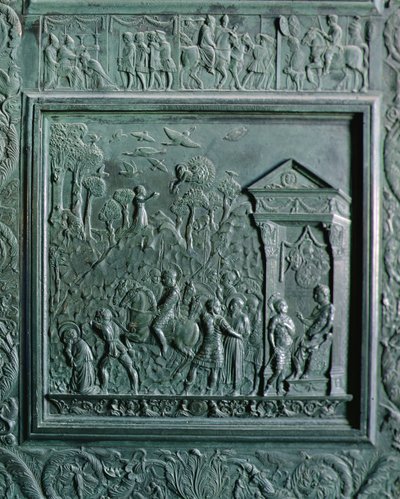 Pyhän Paavalin mestaus, yksityiskohta Filareten ovesta, 1445 (pronssi) tekijältä Antonio Filarete