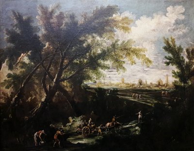 Maisema vesisäiliöllä. tekijältä Antonio Francesco Peruzzini