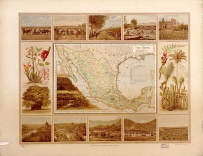 Meksikon yhdysvaltojen maalauksellinen ja historiallinen atlas. LOC 2008621671-11 tekijältä Antonio García Cubas