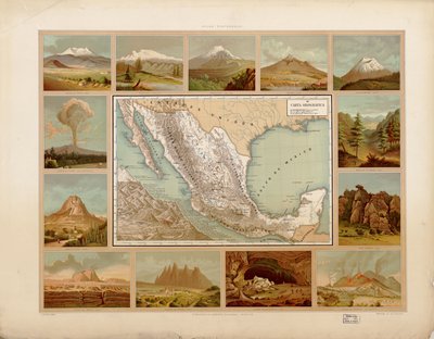 Meksikon yhdysvaltojen maalauksellinen ja historiallinen atlas. LOC 2008621671-9 tekijältä Antonio García Cubas