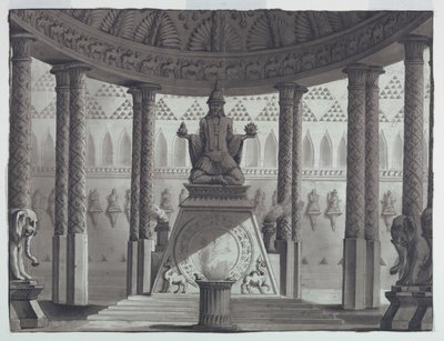Lavastus, itämainen temppeli tekijältä Antonio Giuseppe Basoli