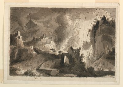 Lavastus, Town Burning tekijältä Antonio Giuseppe Basoli