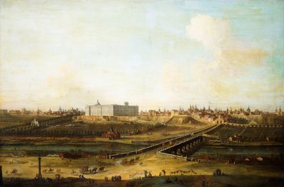 Madrid ja Palacio Real Manzanaresin Länsirannalta, 1752-53 tekijältä Antonio Joli