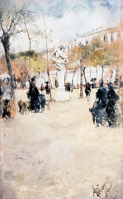 Villa Realen puutarhat Napolissa tekijältä Antonio Mancini