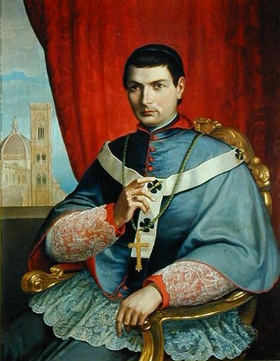 Firenzen arkkipiispan monsignor Giovacchino Lambertin muotokuva tekijältä Antonio Marini