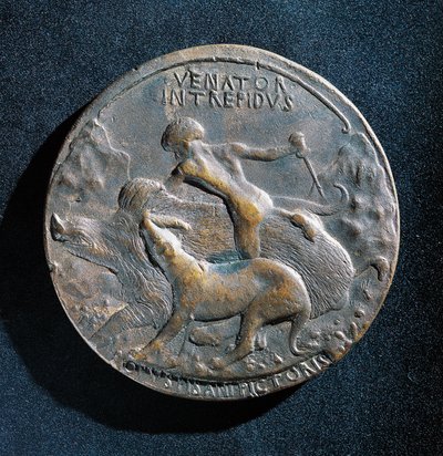 Aragonian Alfonso V:n pronssimitali (1394-1458) tekijältä Antonio Pisanello