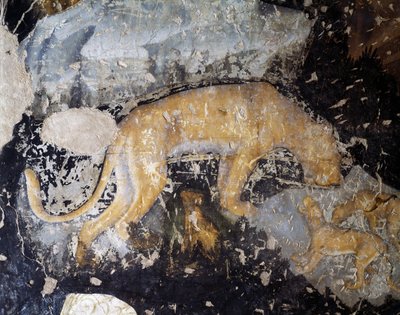 Koira, yksityiskohta (fresco) tekijältä Antonio Pisanello
