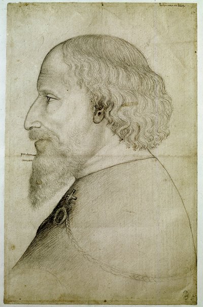 Luxemburgin keisari Sigismond (1368-1437), nähty rintakuvassa, profiilissa vasemmalla. Piirustus Antonio di Puccio Pisano dit Pisanello (ennen 1395-1455). Musta kivi. Mitat: 41,1x55,9 cm. tekijältä Antonio Pisanello