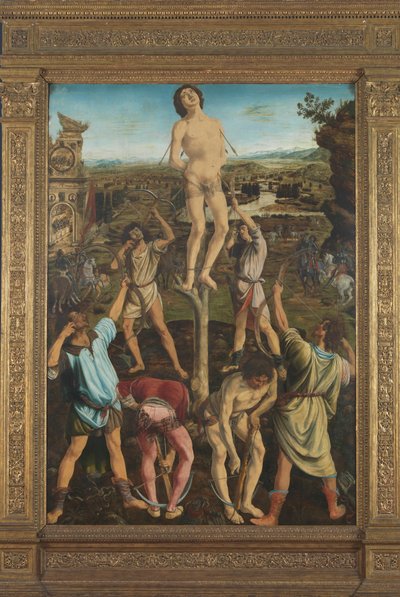 Pyhän Sebastianin marttyyrikuolema, 1475 tekijältä Antonio Pollaiuolo