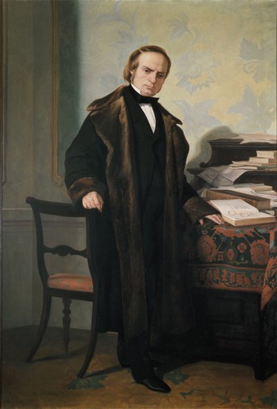 Vincenzo Giobertin, italialaisen filosofin, patriootin ja poliitikon muotokuva (öljy kankaalle) tekijältä Antonio Puccinelli