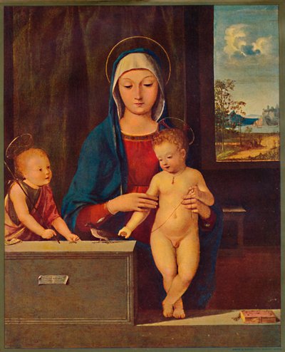 "Madonna ja lapsi Pyhän Johannes Kastajan kanssa", 1903 tekijältä Antonio Solario