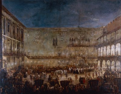 Saksin prinsessa Amalien saapuminen Padovaan, Antonio Stom (noin 1688-1734) tekijältä Antonio Stom