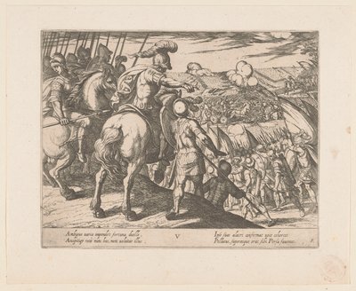 Aleksanteri Suuri johtaa taistelua Aleksanteri Suuren teot (sarjan nimi) Alexandri magni praecipvae res gestae (sarjan nimi) tekijältä Antonio Tempesta