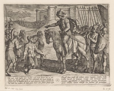 Linnoituksen miehet antautuvat Julius Civilisille Batavian sodat roomalaisia ​​vastaan ​​(sarjan nimi) Batavorum cum Romanis Bellum (sarjan nimi) tekijältä Antonio Tempesta