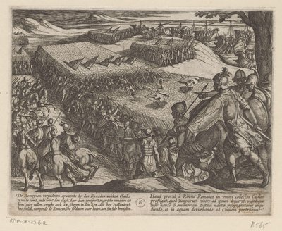 Roomalaiset voittivat Reinin Batavian sodat roomalaisia ​​vastaan ​​(sarjan nimi) Batavorum cum Romanis Bellum (sarjan nimi) tekijältä Antonio Tempesta